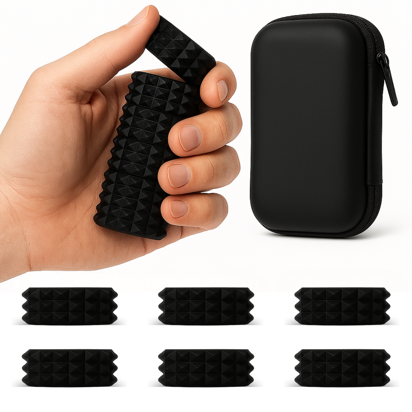 Magnetic Chill Roller – Silicone Fidget Toy with Carrying Case