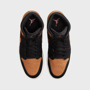 Nike Air Jordan 1 Mid SE - Black / Flax / Varsity Red / Sail