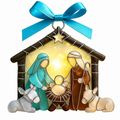 Christmas scene Jesus  pendant-natural art