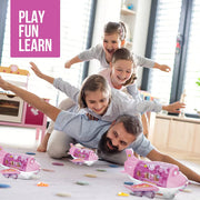 Kids Bump & Go Toy Airplane with LED Lights
